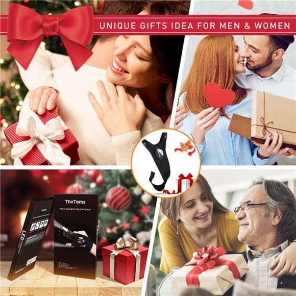 LED Flashlight Gloves Gifts for Men, Unique Cool Gadgets Tools for Repairing - Picture 3 of 6